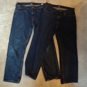 Men's Old Navy Loose fit jeans, size 34x32, dark rinse, 2 pair